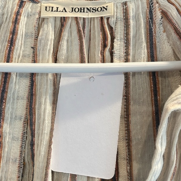 Ulla Johnson Striped Cream and Brown Top - Picture 2 of 5